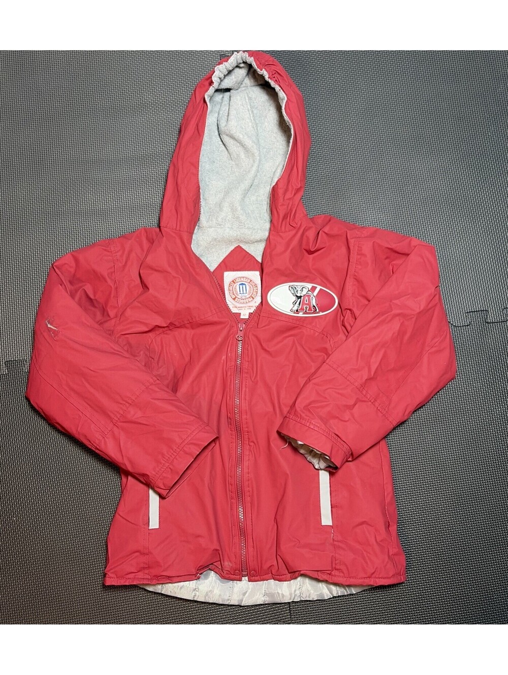 Vintage Alabama Crimson Tide Red Puffy Jacket Kids Youth Size Large 12-14 NCAA